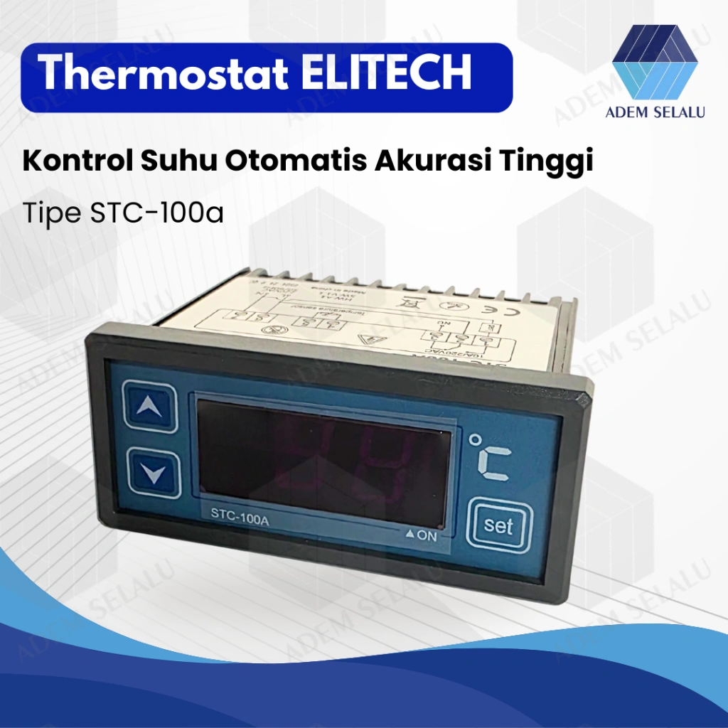 Thermostat Digital Elitech STC‑100A AC 220 V | Smart Termostat Suhu Otomatis Dual Mode 10 A