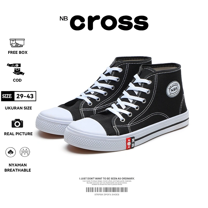 NBCROSS Sepatu Olahraga Kasual Sepatu Kanvas Sepatu Sekolah
