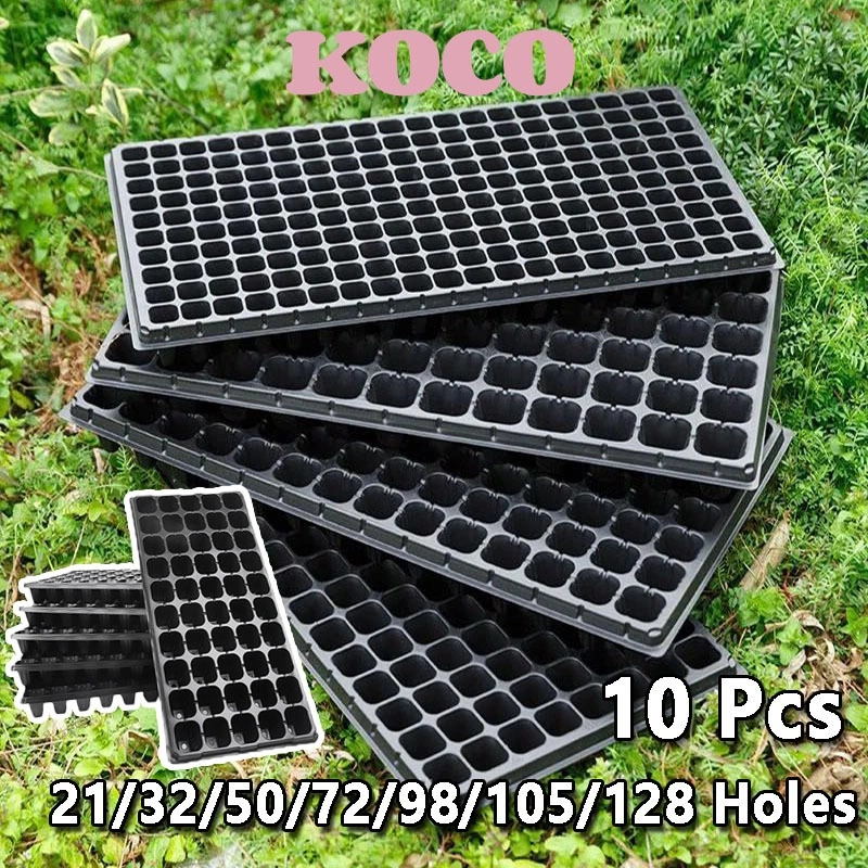 【10 Pcs】Tray Semai / Alat Semai Benih / Pot Hidroponik Potray 0.8mm Seedling Pot / Tray Dulang Benih Berkualitas Tinggi