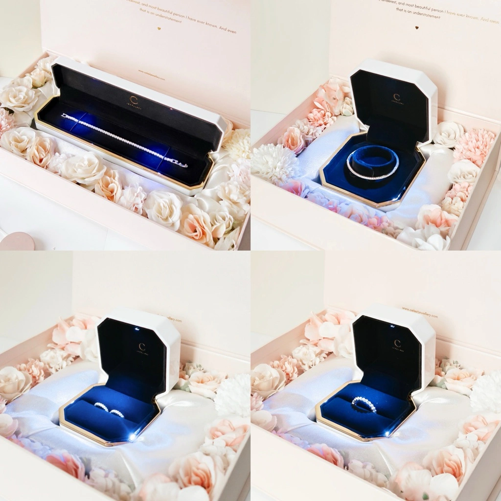 [ADD-ON] Celest - Exclusive Flower Jewelry Gift Box | Valentine Hampers | Kado Pacar Istri Anniversary Ulang Tahun Lamaran Tunangan | Kotak Bunga | Aksesoris Perhiasan Wanita Lapis Emas Asli 18K Gold Plated
