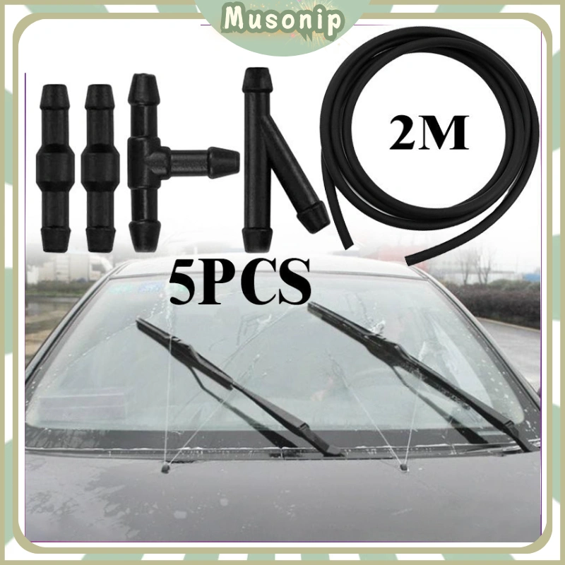 T / Y / I Selang Air Wiper Kaca Depan Mobil 2M Panjang Set Selang Slang Konektor Wiper Air Mobil Universal