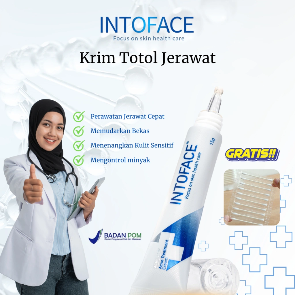 INTOFACE Krim Totol Jerawat 3 Hari | Acne Spot Treatment Cream | Obat Jerawat Tanpa Bekas & Aman untuk Kulit Sensiti