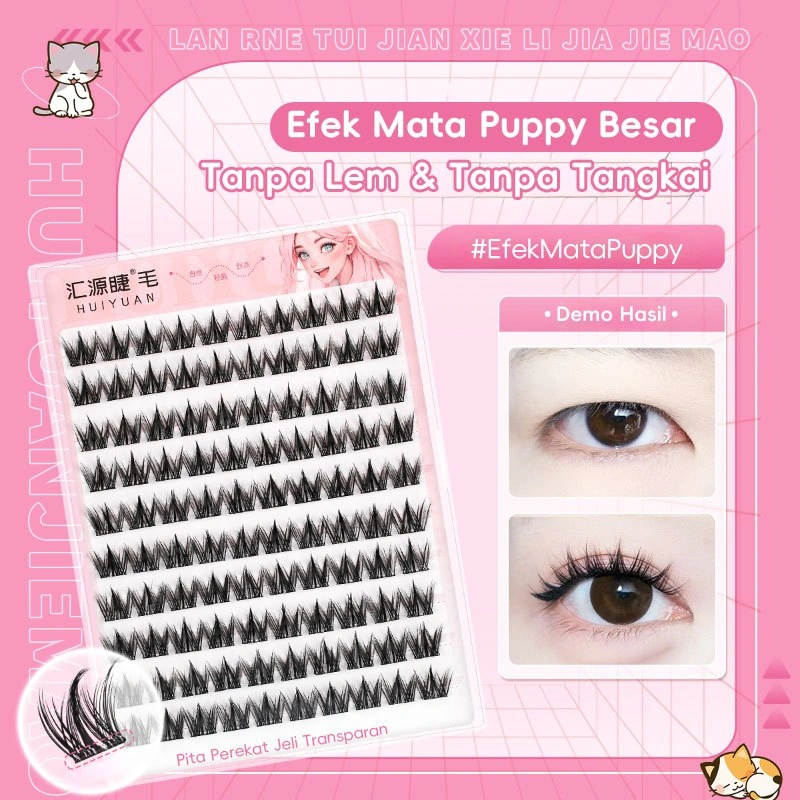 Bulu Mata PUPPY No Lem - Mata Bulu Polos & Manis