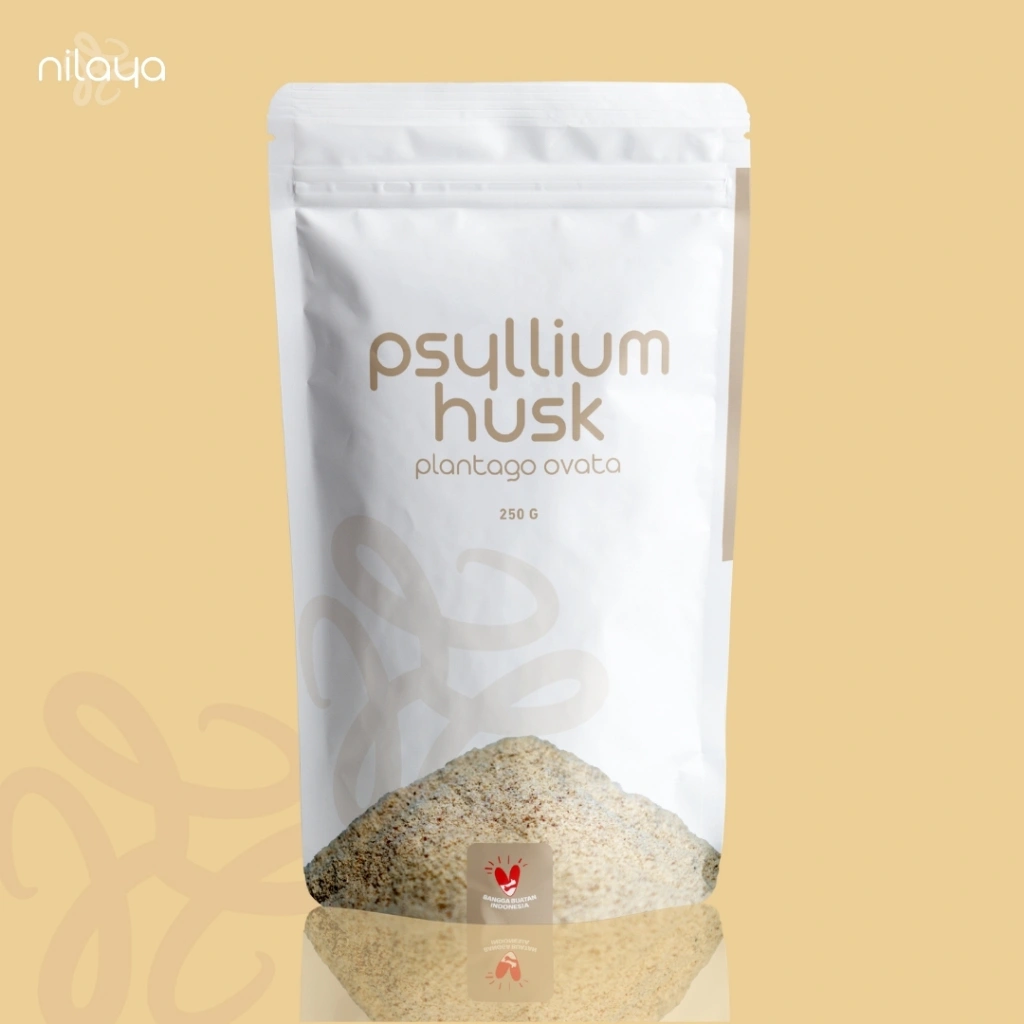 NILAYA Psyllium husk powder 250 grams / High Fiber untuk Penurunan Berat Badan, Rasa Kenyang Cepat
