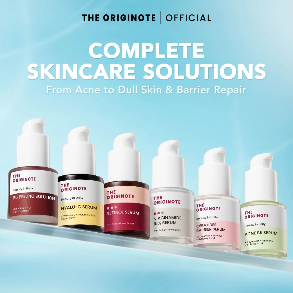 The Originote Serum Lengkap untuk Semua Masalah Kulit – 10% Niacinamide Brightening / Anti Acne / Skin Barrier / Vitamin C / Eksfoliasi / Anti Aging Mencerahkan Wajah Mengurangi Flek Menghaluskan Kulit Meratakan Warna Kulit BHA AHA Retinol Salicylic