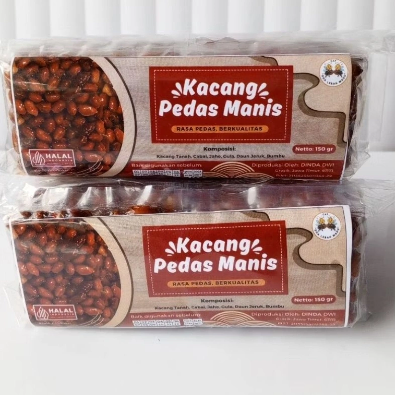 SNS - 2 Pack Kacang Tanah Pedas Manis Cemilan Jadul Enak isi 20pcs