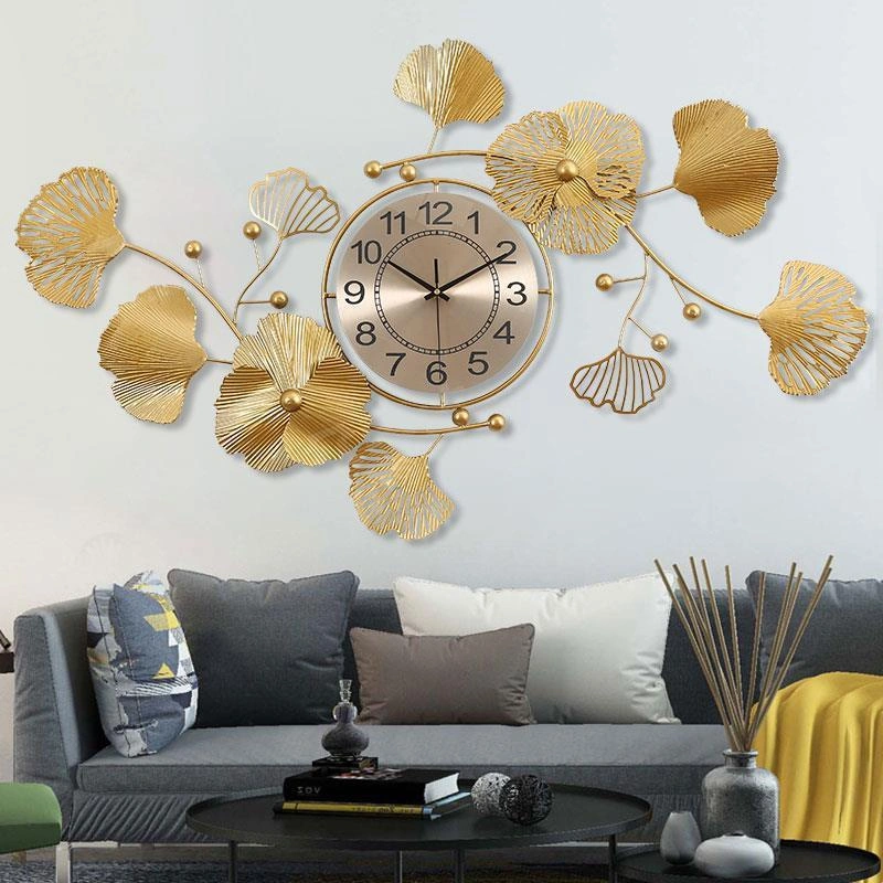 Jam Dinding Jumbo Aesthetic 100cm Mewah Elegan Peacock 3D Iron Silent Clock Quartz Creative Model Luxury Diamond Eropean Style