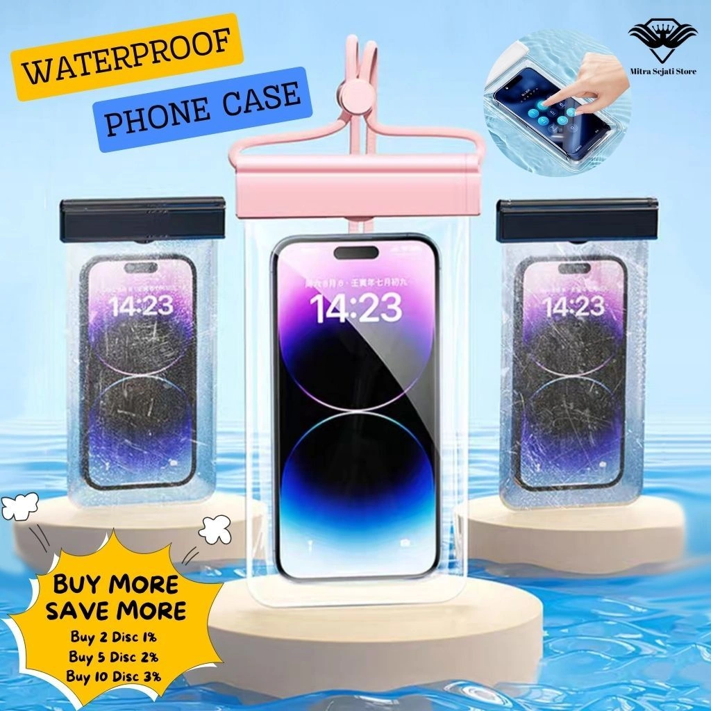 Waterproof Universal Phone Case Tas Plastik HP Kedalaman IPX8 Bisa Sampai 7.2 Inch - PDD