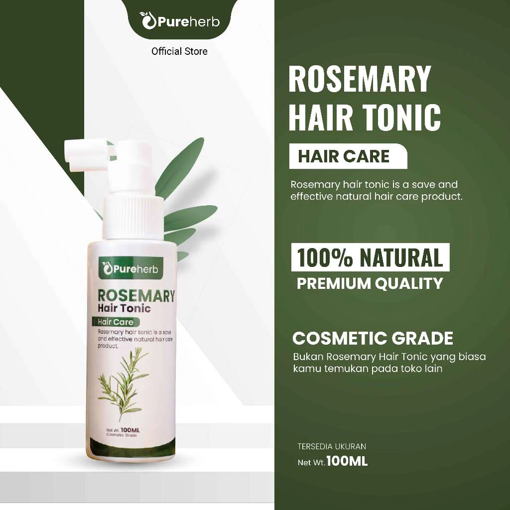 Rosemary hair tonic - Bye Bye Rambut Rontok by Pureherb