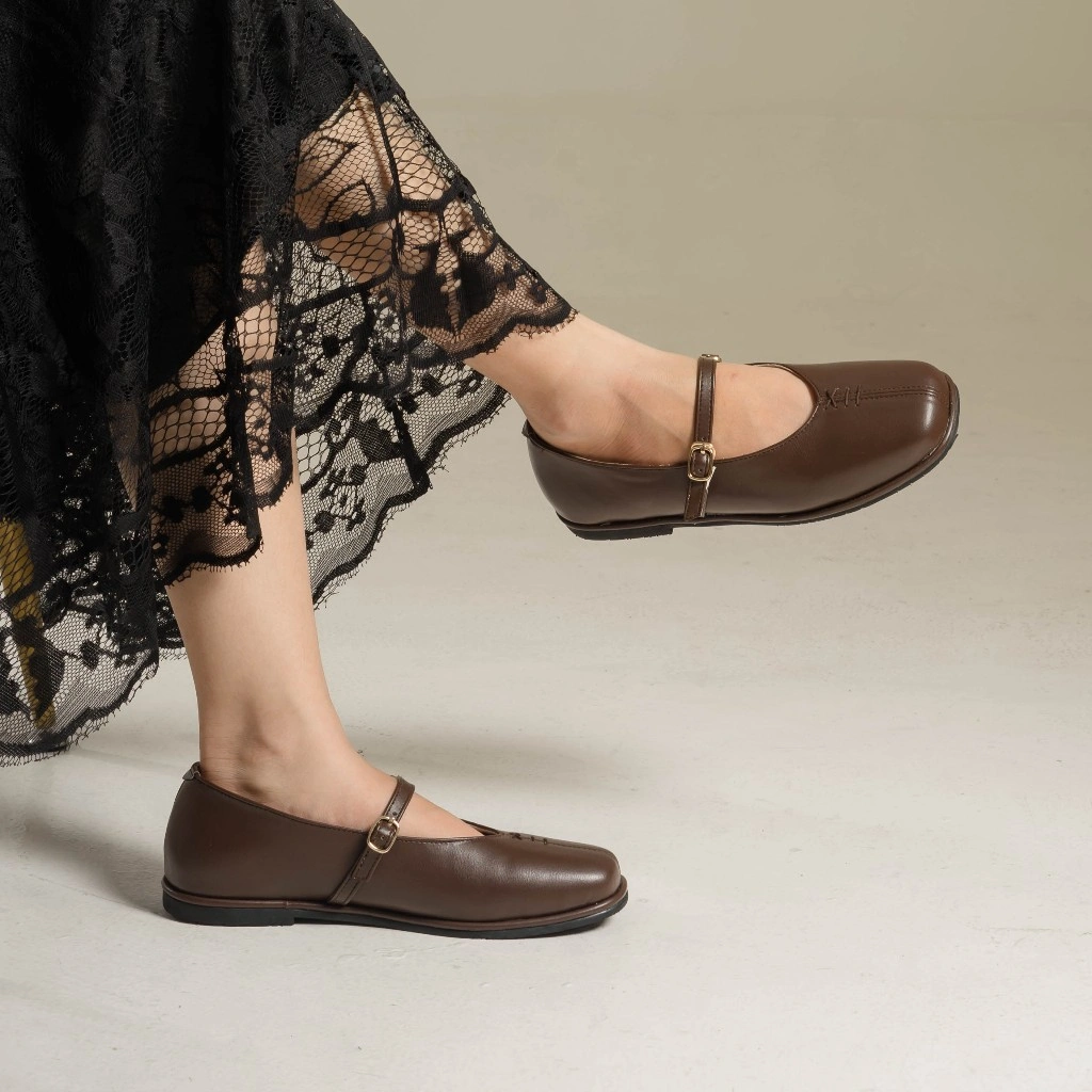 Dianable - Brisia Flatshoes Sepatu Wanita (Black - Maroon - Camel - Dark Brown)