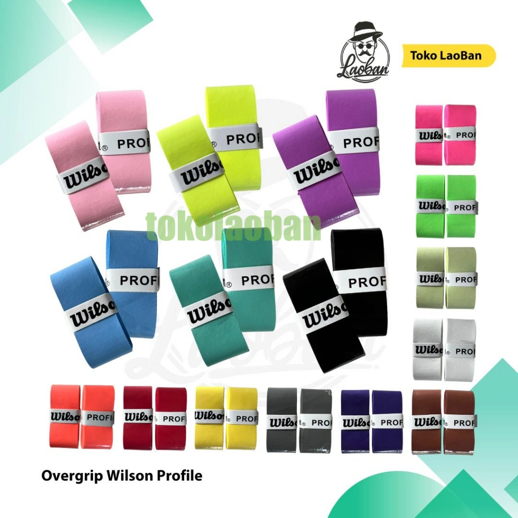 Overgrip Wilson Profile Tenis Overgrip Padel Comfort Polos - Grip Raket Grip Tennis Grip Padel