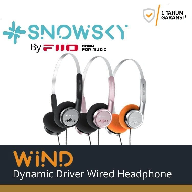 FIIO Snowsky WIND - 40mm Dynamic Driver Vintage Retro Stile Wired Headphone Headset - Zeal Musik Jogja