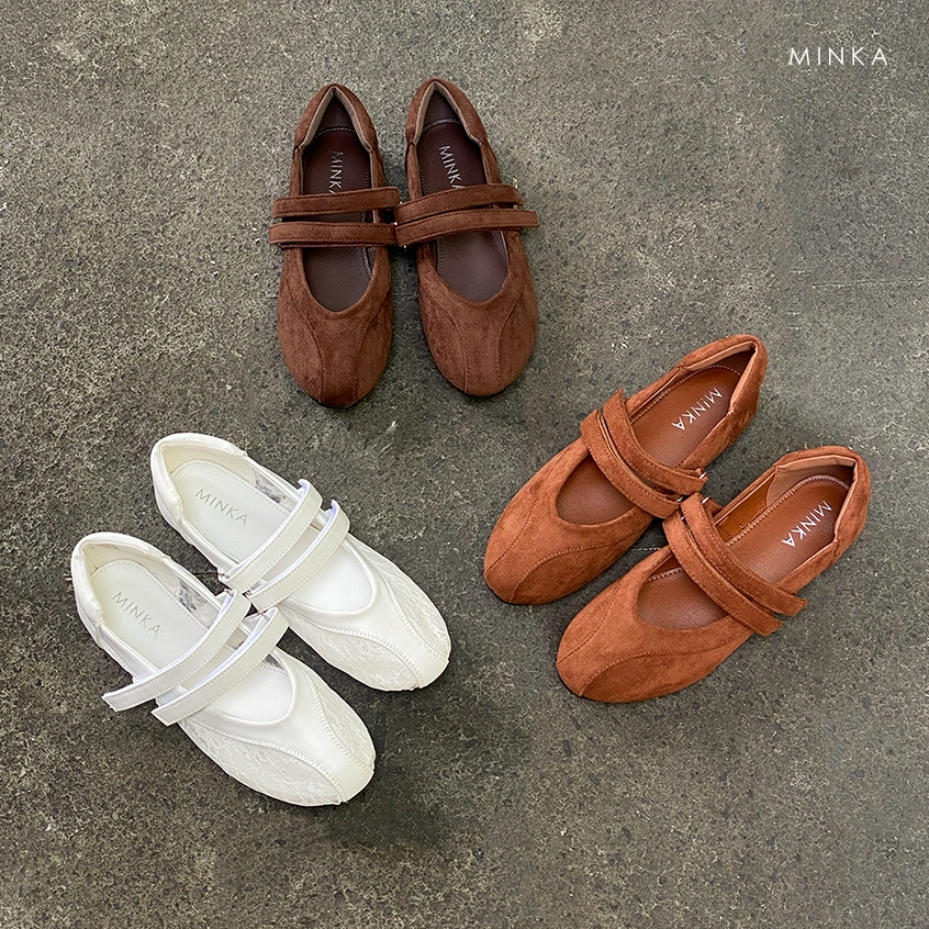 MINKA UNO Double Strap Flats Shoes
