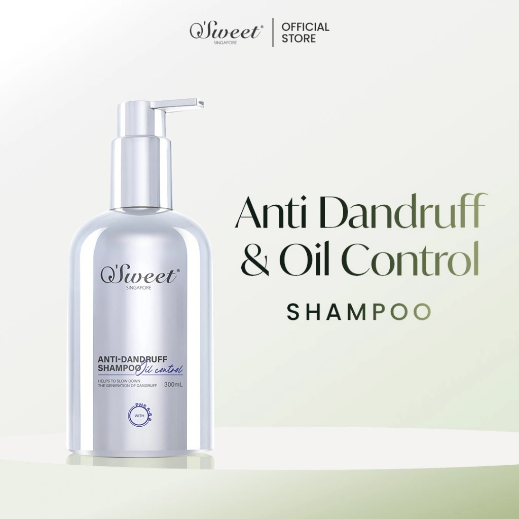 OSweet Singapore Shampoo Anti Dandruff | Shampoo Anti Ketombe Pump 300ml | Untuk Rambut Oily
