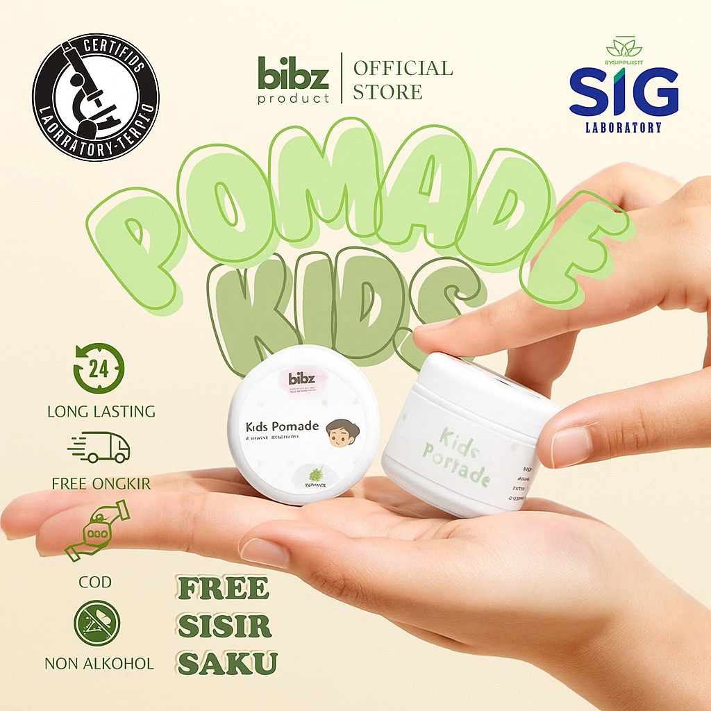 Pomade Rambut Anak Bibz Original 30 Gram - Wangi, Tahan Lama, Aman untuk Rambut