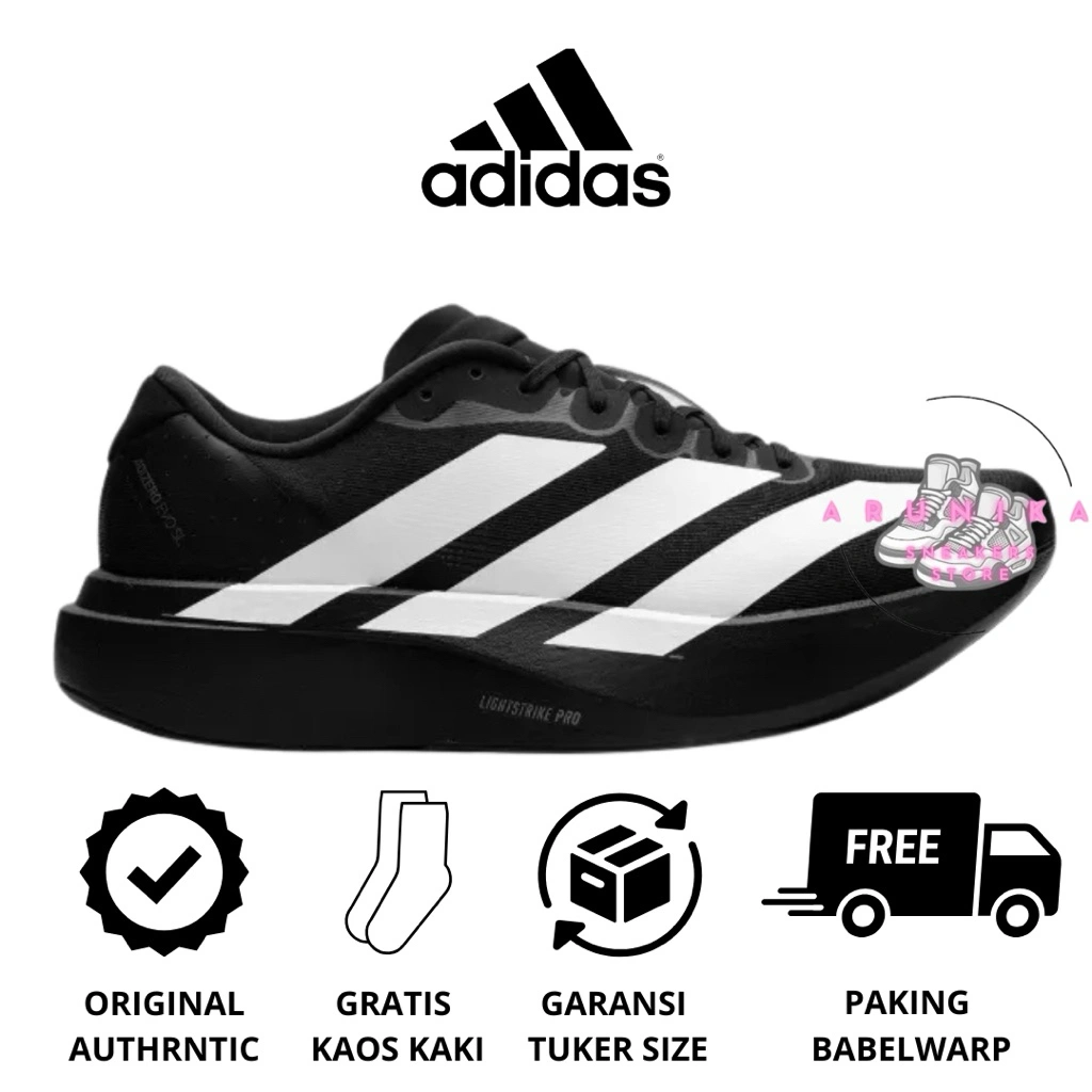 Sepatu Lari Adidas Adizero Evo Sl Cloud White Black Original