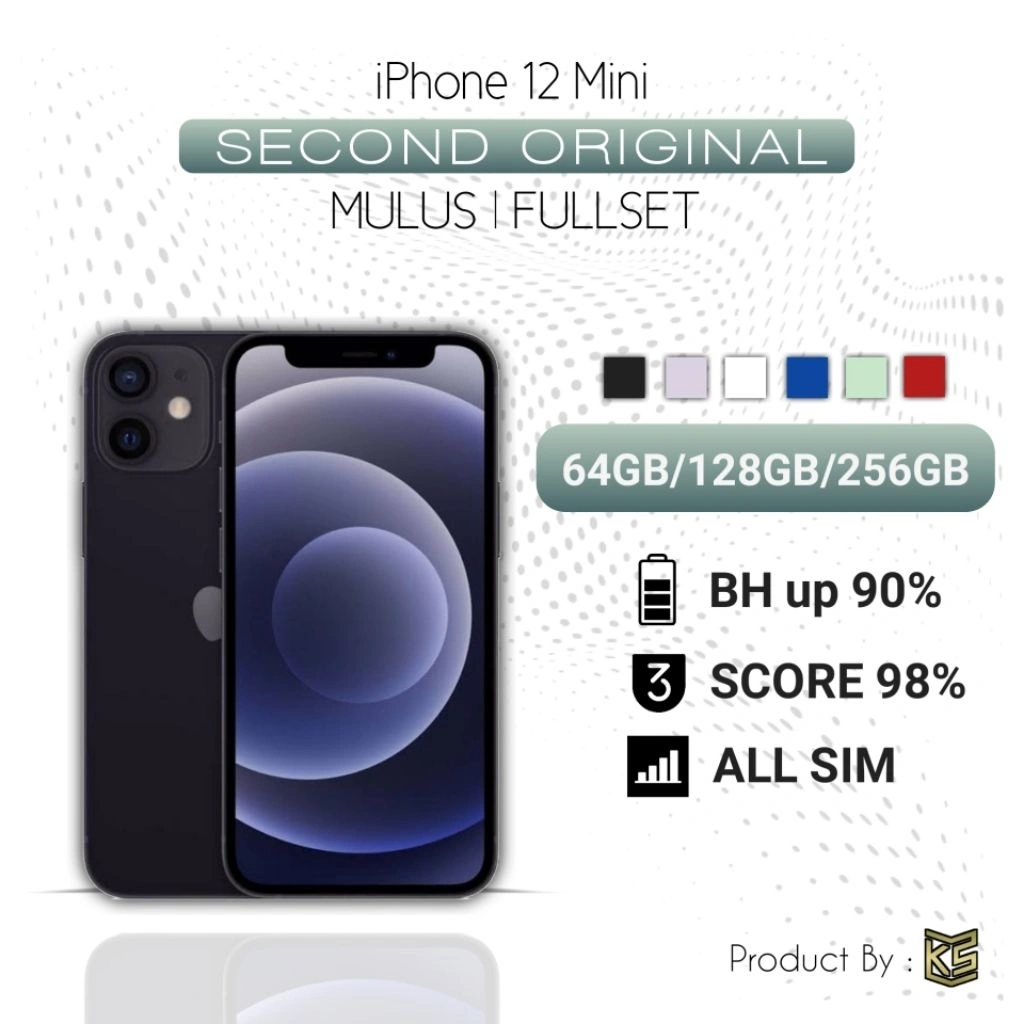 iPhone 12 mini 64gb/128gb/256gb second mulus 100%fullset