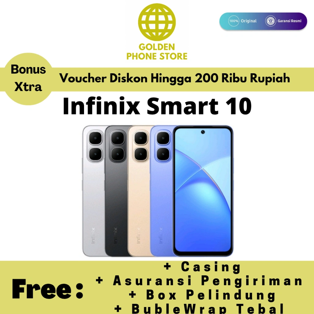 Infinix Smart 10 4/64GB - Original & Garansi Resmi Infinix Indonesia