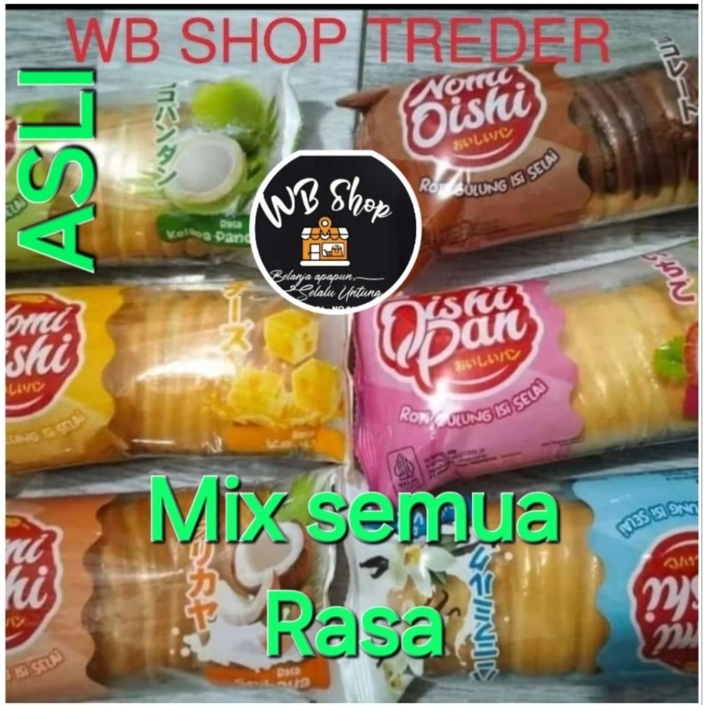 OISHI Roti Gulung 1 dus 60 pcs mix varian rasa exp 3 bulan