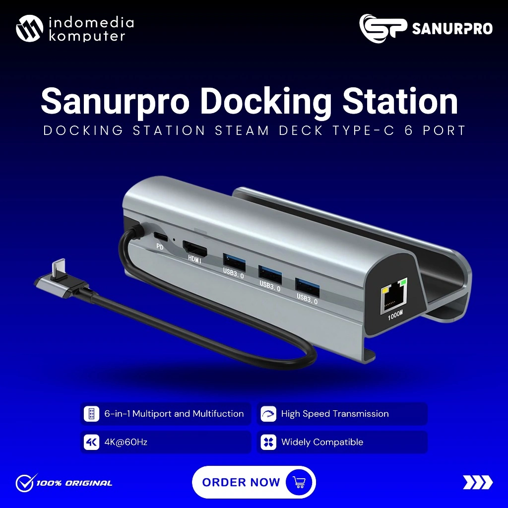 Steam Deck Type - c 6 in 1 Docking Station Steam Deck Usb hub steam gaming