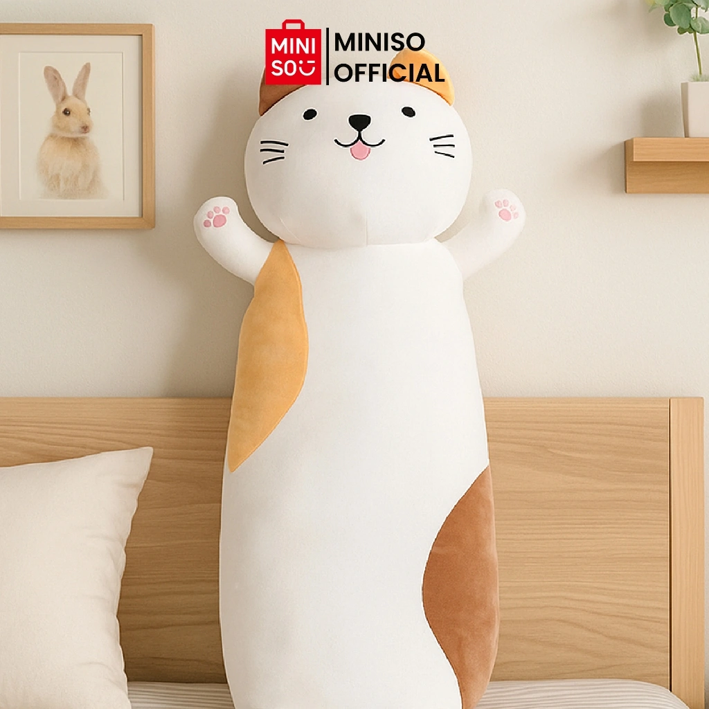 MINISO TOY - Boneka Bantal 89cm Boneka Besar Mainan Mewah Binatang Kucing Boneka Lembut Bantal Boneka Tidur Boneka Jumbo Boneka Bantal Anak Lucu Super Long Boneka Harimau Mainan Boneka Binatang Hadiah ulang tahun