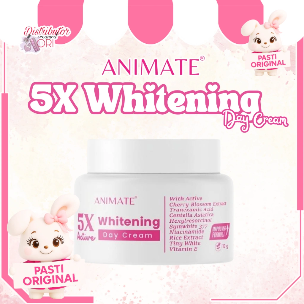 Animate 5x Active Whitening Day Cream 10 gr / Cream siang