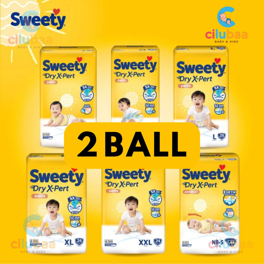 [2 BALL] Sweety Bronze Pants Tape Dry Xpert S38 M32 L28 XL26 XXL24 NBS44 M40  Newborn Popok Bayi