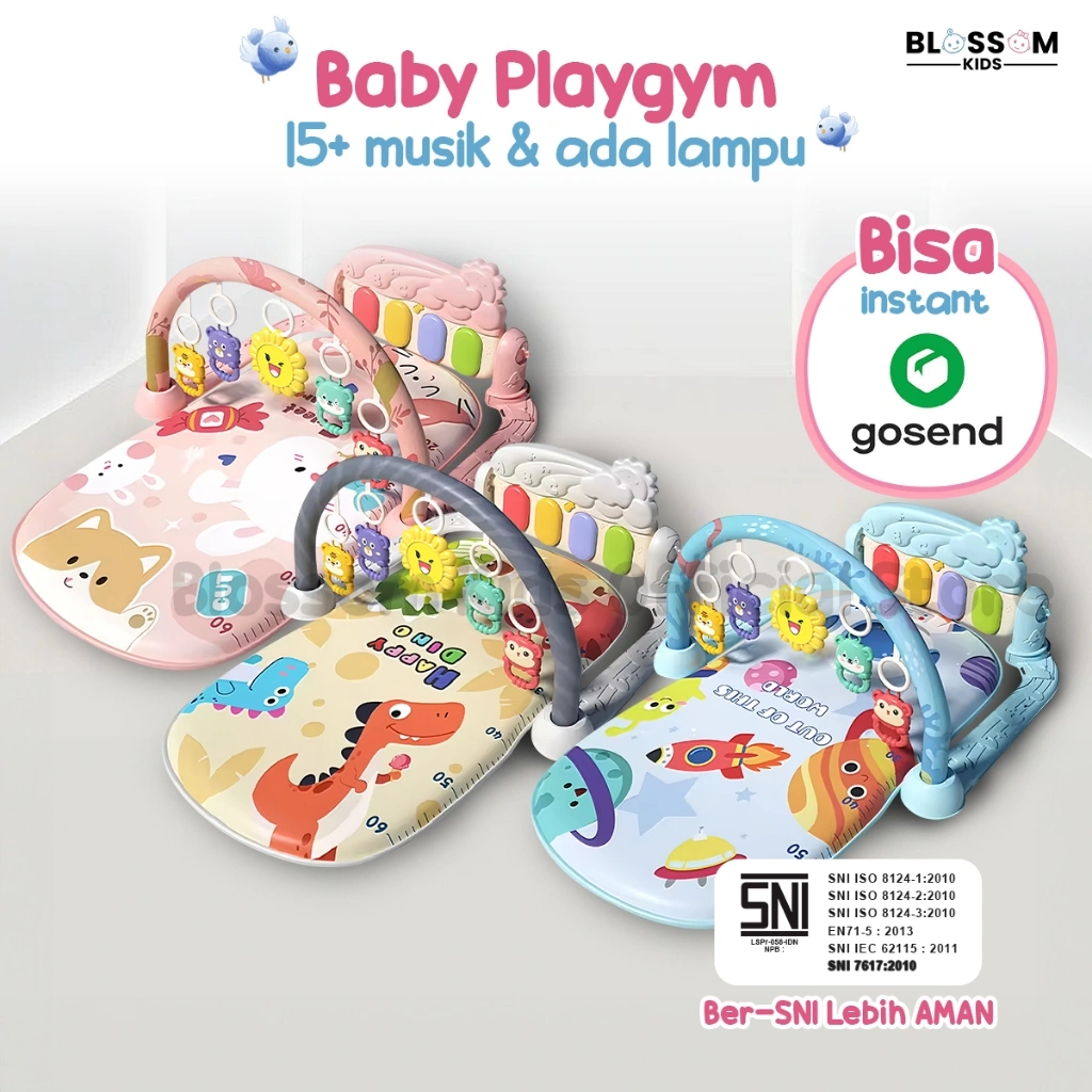 Playgym Music Baby Playmate Karakter Animal Babygym Piano Mainan Anak Musical Kado Bayi Newborn BLOSSOM KIDS