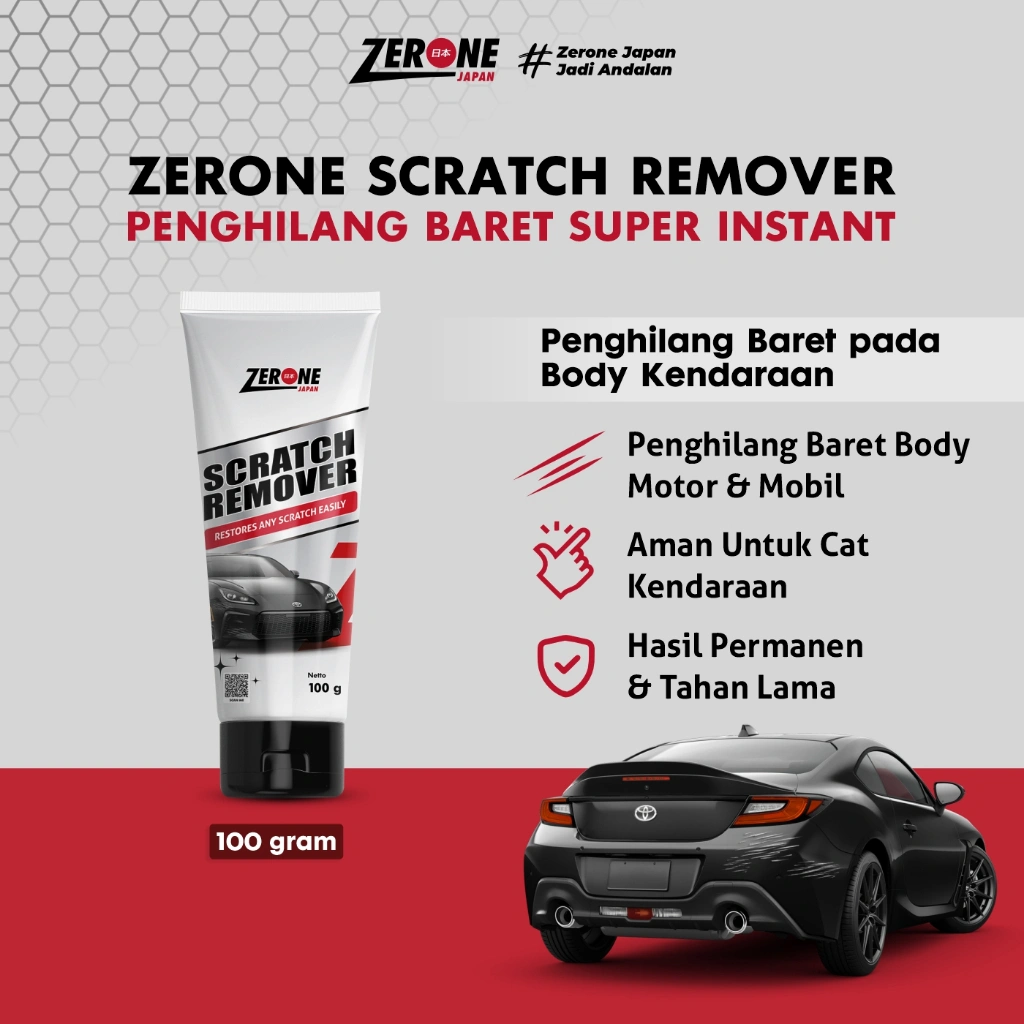 Zerone Scratch Remover Penghilang Goresan Tipis Beret Cat Mobil - Penghilang Baret Body Mobil