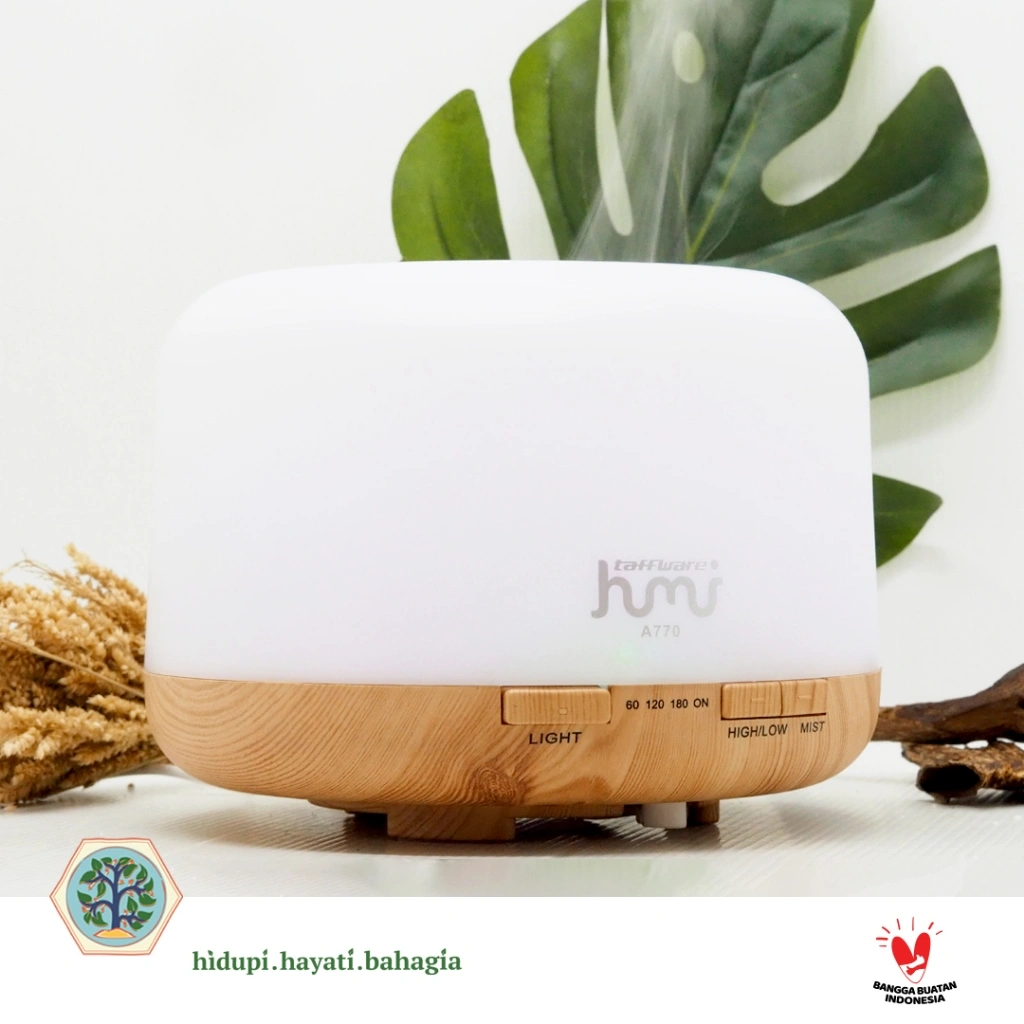 HUMI 7 LED 500ml Humidifier Diffuser Essential Oil | Aromaterapi | Pengharum Ruangan