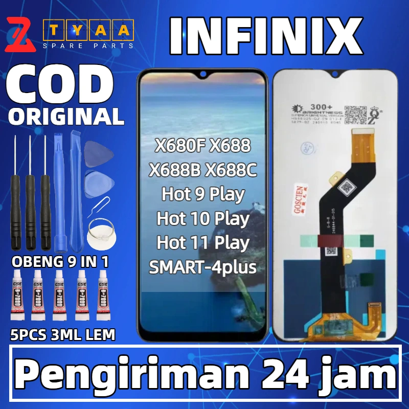 LCD Touchscreen Infinix HOT 9/10/11 Play & X688/X680 - Fullset Original 100% LEM FREE + Garansi LEM
