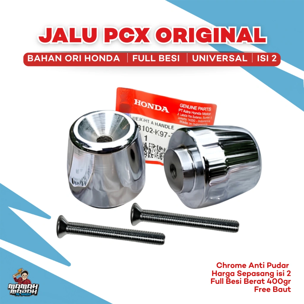 Jalu Stang PCX Bandul Stang Honda PCX 150 Universal JALU BANDUL STANG VARIO BEAT Sepeda Motor Chrome
