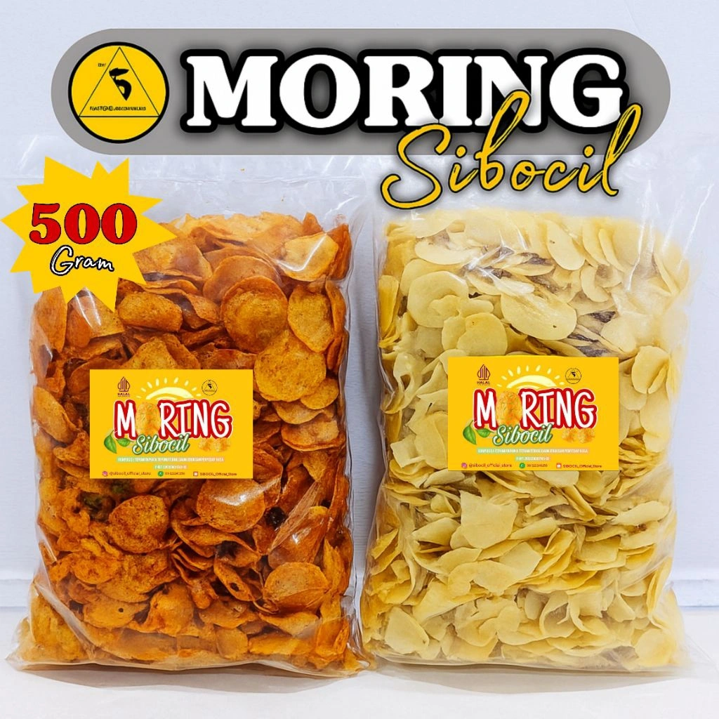 Moring/Molring SIBOCIL 500 Gr Keripik Pedas Daun Jeruk cemilan Citruk cimoring garut makanan snack