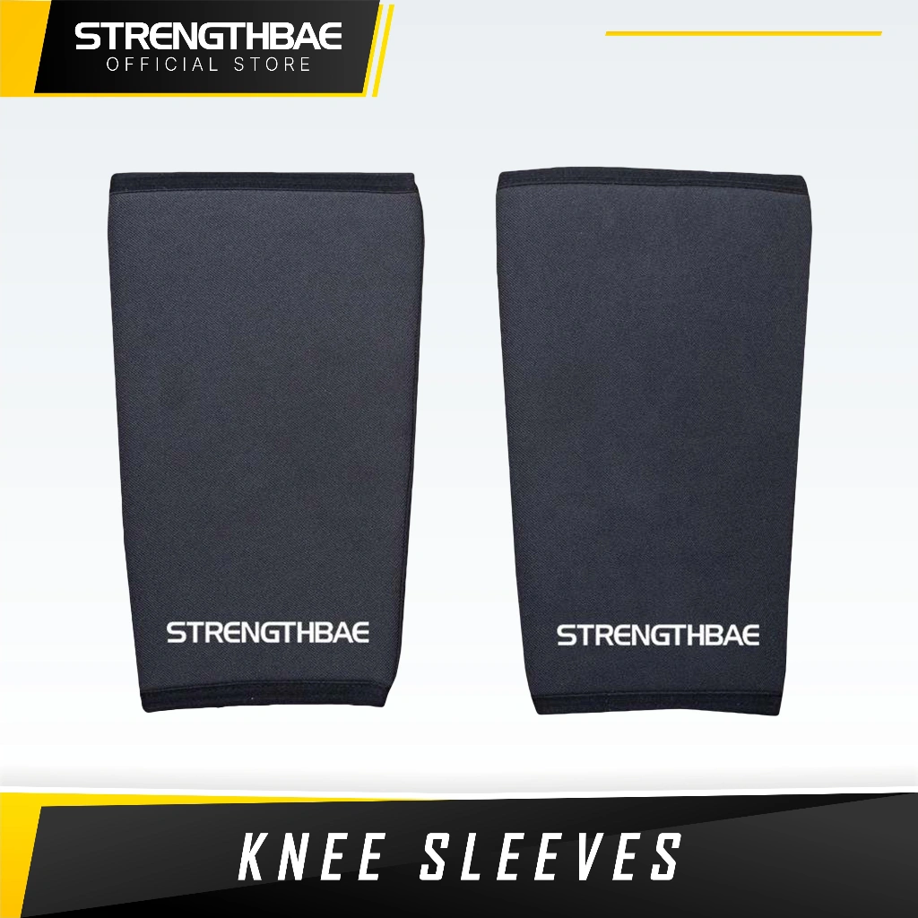 Knee Sleeves 7mm STRENGTHBAE - Sleeve Squat Powerlifting Pelindung Lutut Gym Fitness