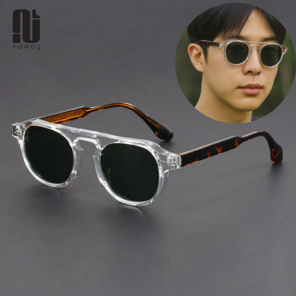 Kacamata Vintage 6215 – Sunglasses Premium Anti UV400 dengan Tulangan Besi Kuat