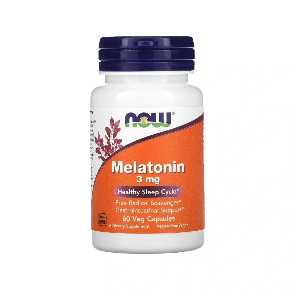 Now Foods Melatonin 10 mg (100 Kapsul), Suplemen Bantu Tidur, Insomnia