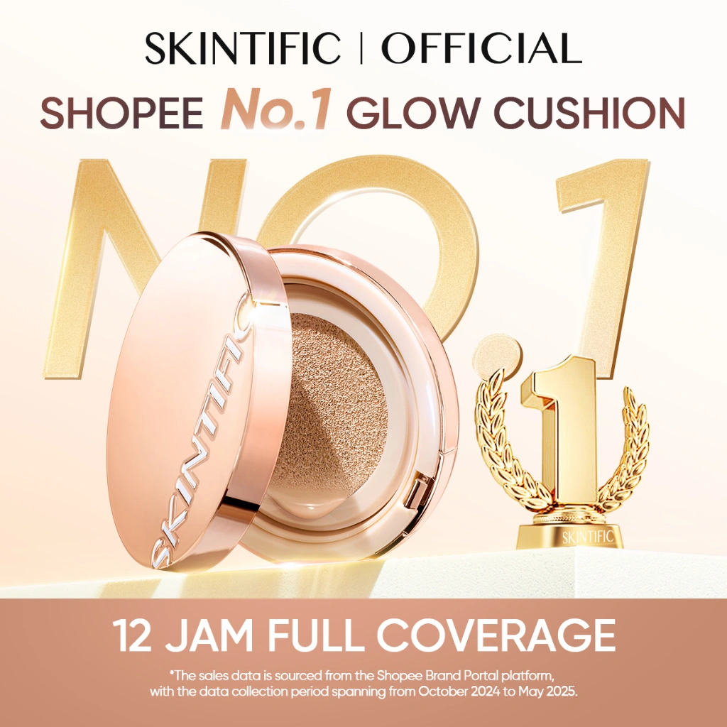 [SKINTIFIC AUTHORIZED] SKINTIFIC Cover All Perfect Cushion 11ml |Make Up Bedak Glowing BB Cream Refill | High Coverage Concealer Primer Skin Tint Foundation Make Up BB Cream Kosmetik Refill UV SPF 35 PA++++ Bedak Padat Kosmetik Wajah Cusion Compact Powder