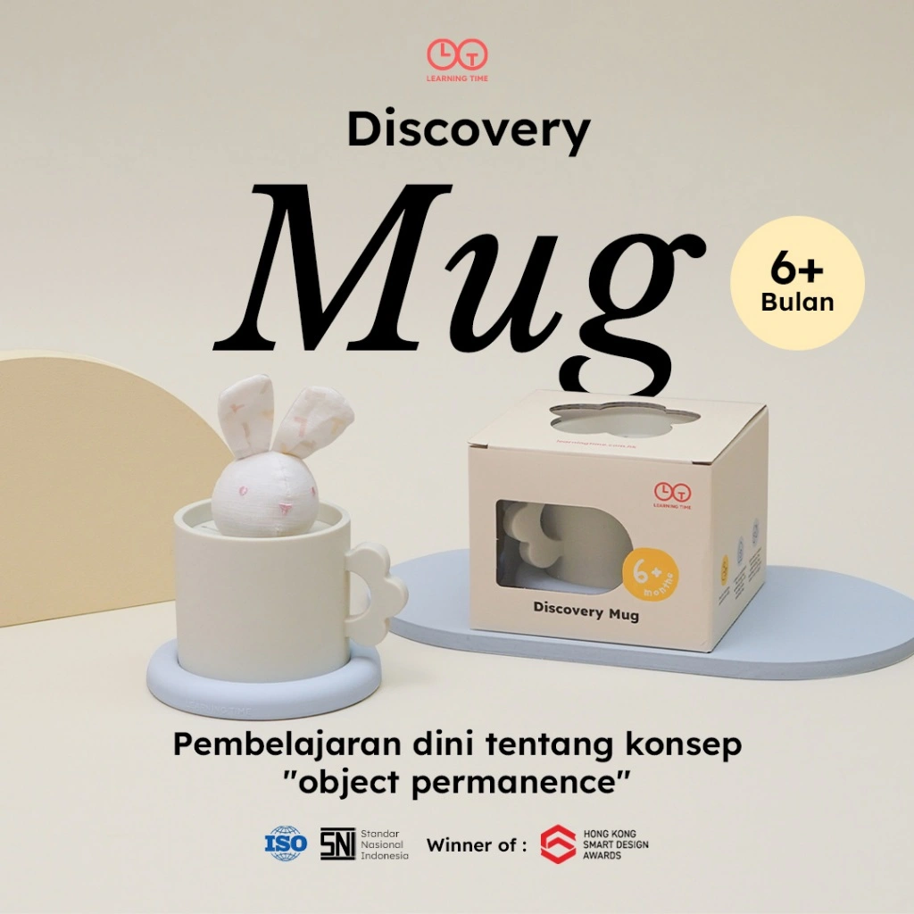 Learning Time-Discovery Mug/Mainan Motorik Anak/Mainan Melatih Fokus Anak/Stimulasi Bayi 6 Sd 12 Bulan/Learning Time/Movement Series