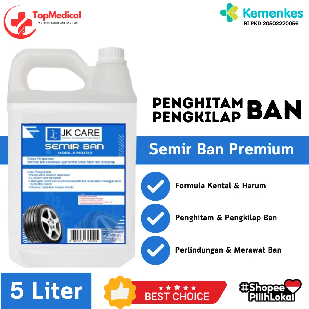 Semir Ban Mobil Motor 5 Liter Penghitam Pengkilap Ban Tahan Lama