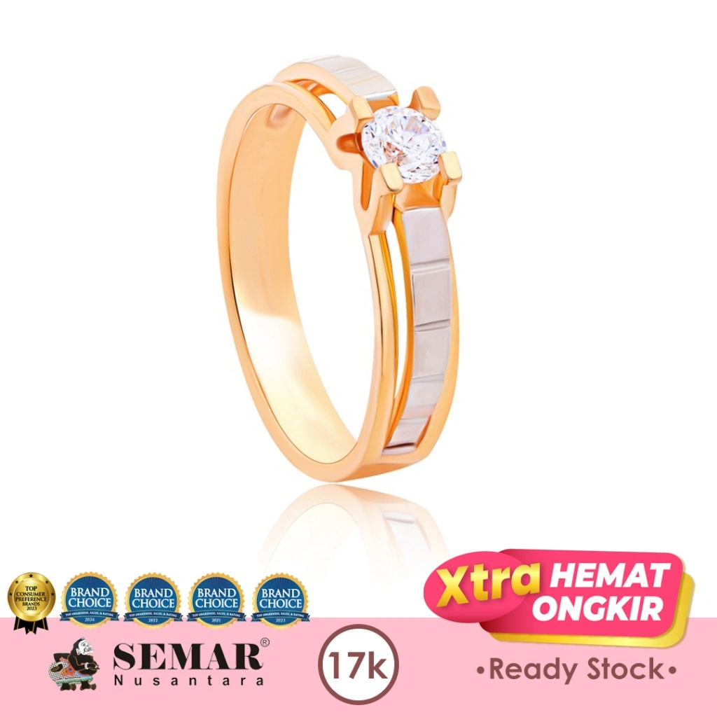 Cincin Emas Catarina Wedding Gold Cincin Nikah 17K Semar Nusantara
