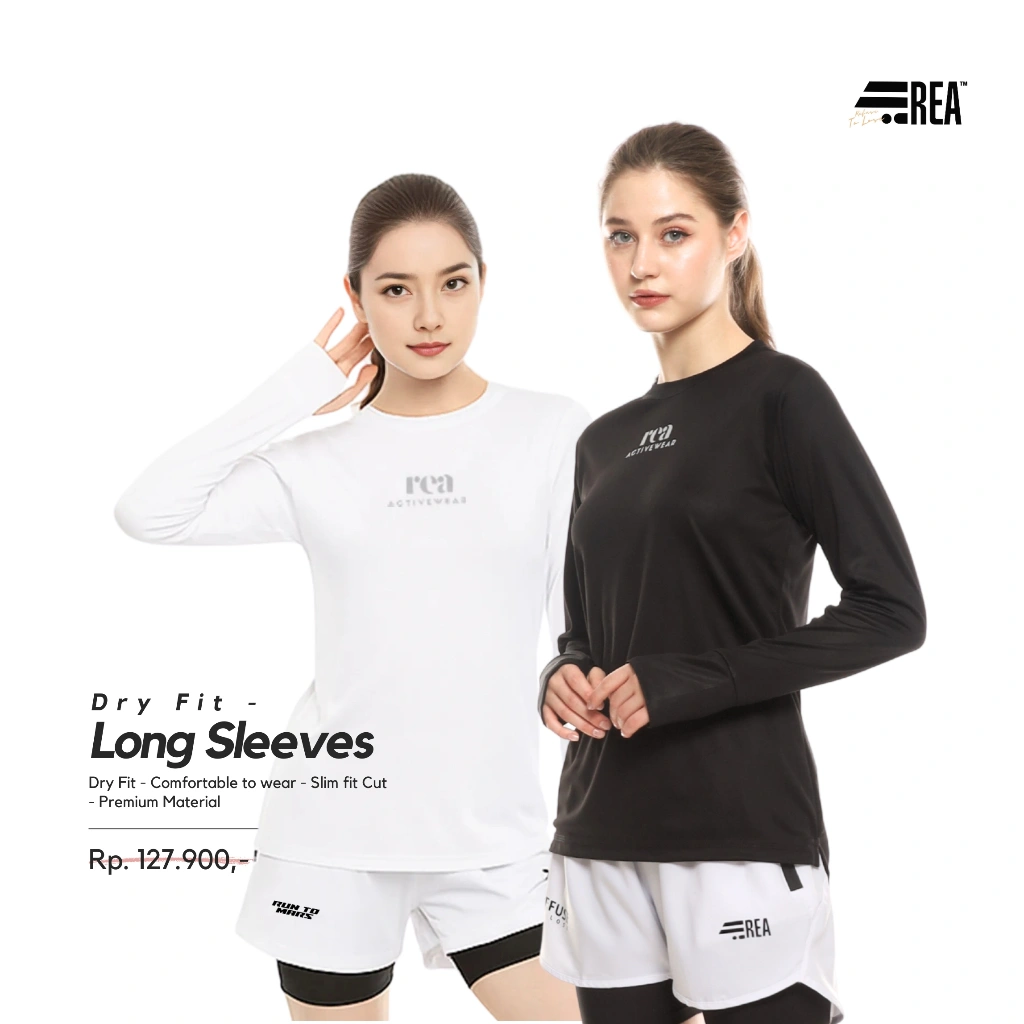 REA ACTIVEWEAR - Longsleeves Dry Fit Kaos Olahraga