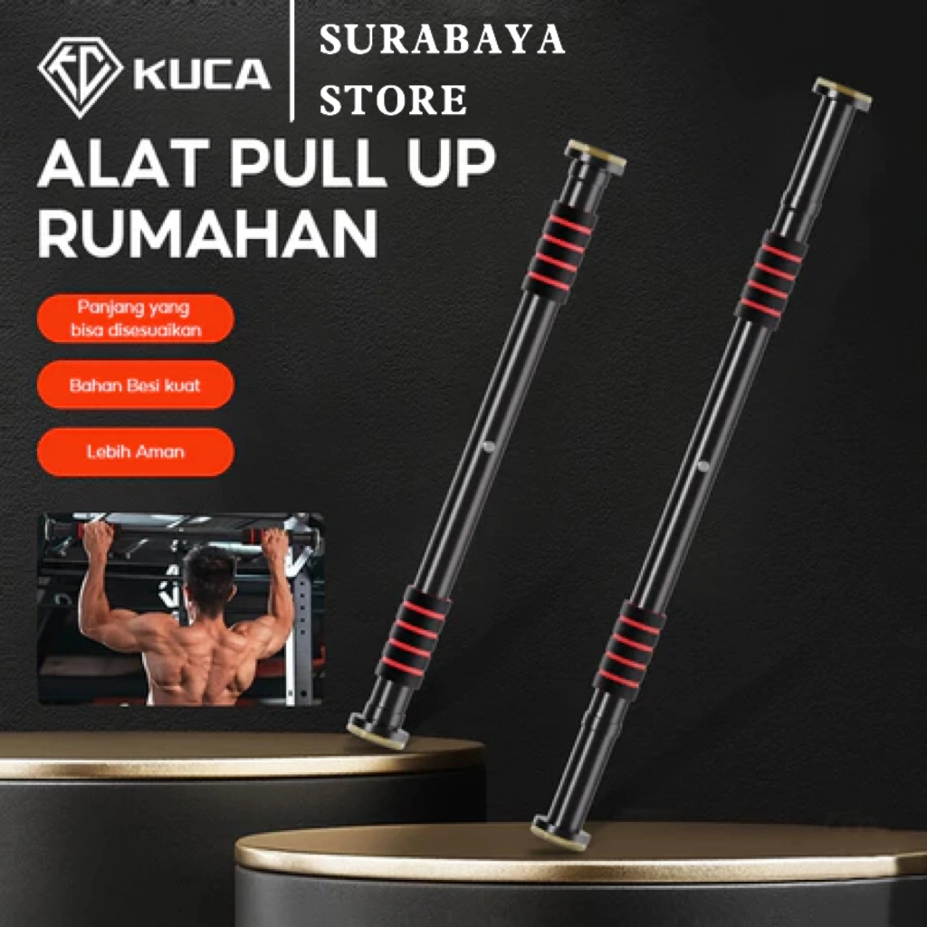 KUCA/Pull up bar/ Door Chinning Bar/Adjustable 60-100 CM /Alat Fitness Multifungsi/doorway door Bar