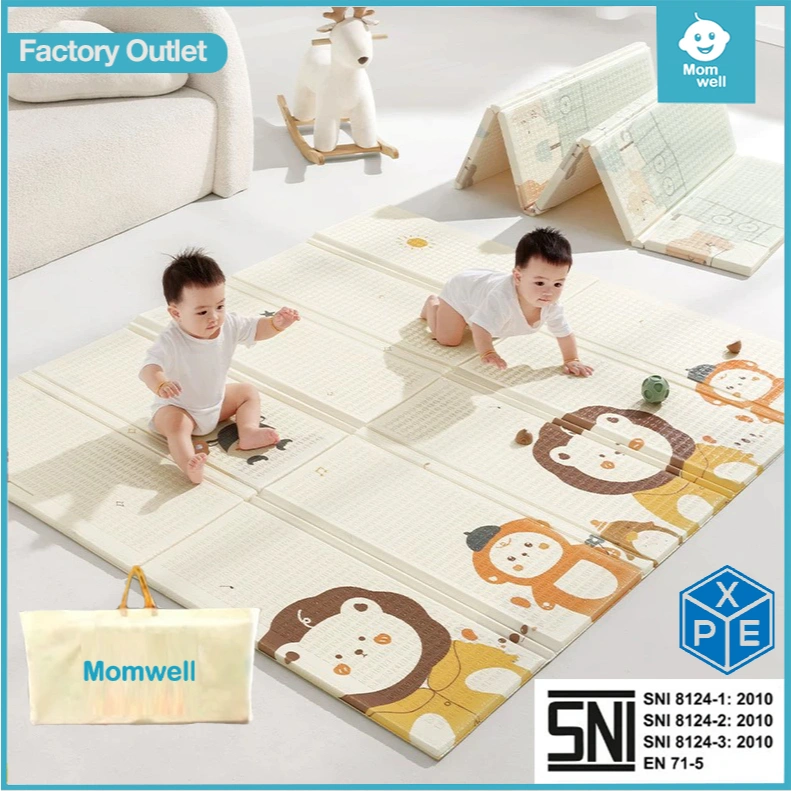 Momwell SNI Playmat Anak 180x200 cm Karpet Lipat Anak/Bayi Tikar Lipat Foam Matras Playmat