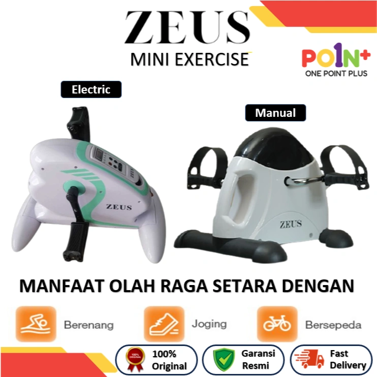 Zeus Mini Bike Exercise Static Electric Sepeda Terapi Statis Zeus Sport