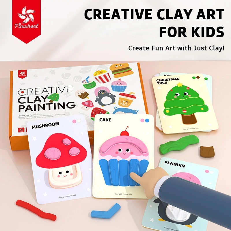 Pinwheel Creative Clay Painting DIY Mainan Edukasi Seni Plastisin Anak Kreatif 3 Tahun Ke Atas