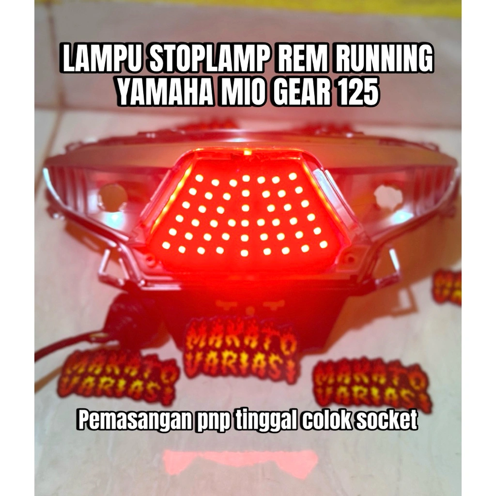 Lampu rem stoplamp Running Yamaha Mio Gear 125 modul 8 mode kedap kedip