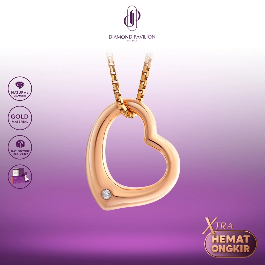 Diamond Pavilion Liontin Emas Batu Berlian Secret Love Pendant