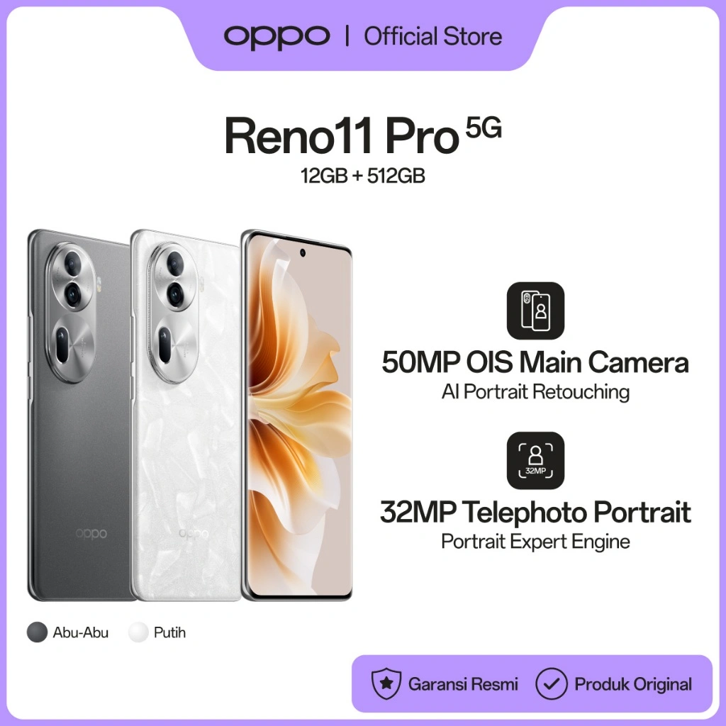 OPPO Reno11 Pro 5G 12GB/512GB [50MP OIS Main Camera, 80W SUPERVOOC, MediaTek Dimensity 8200, 120Hz 3D Curved Screen]
