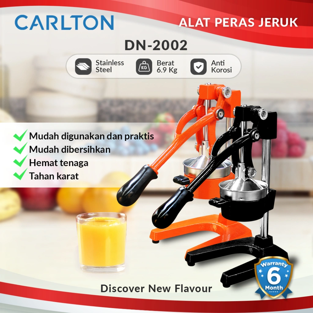 Carlton Alat Peras Jeruk Manual Besi Stainless DN2002