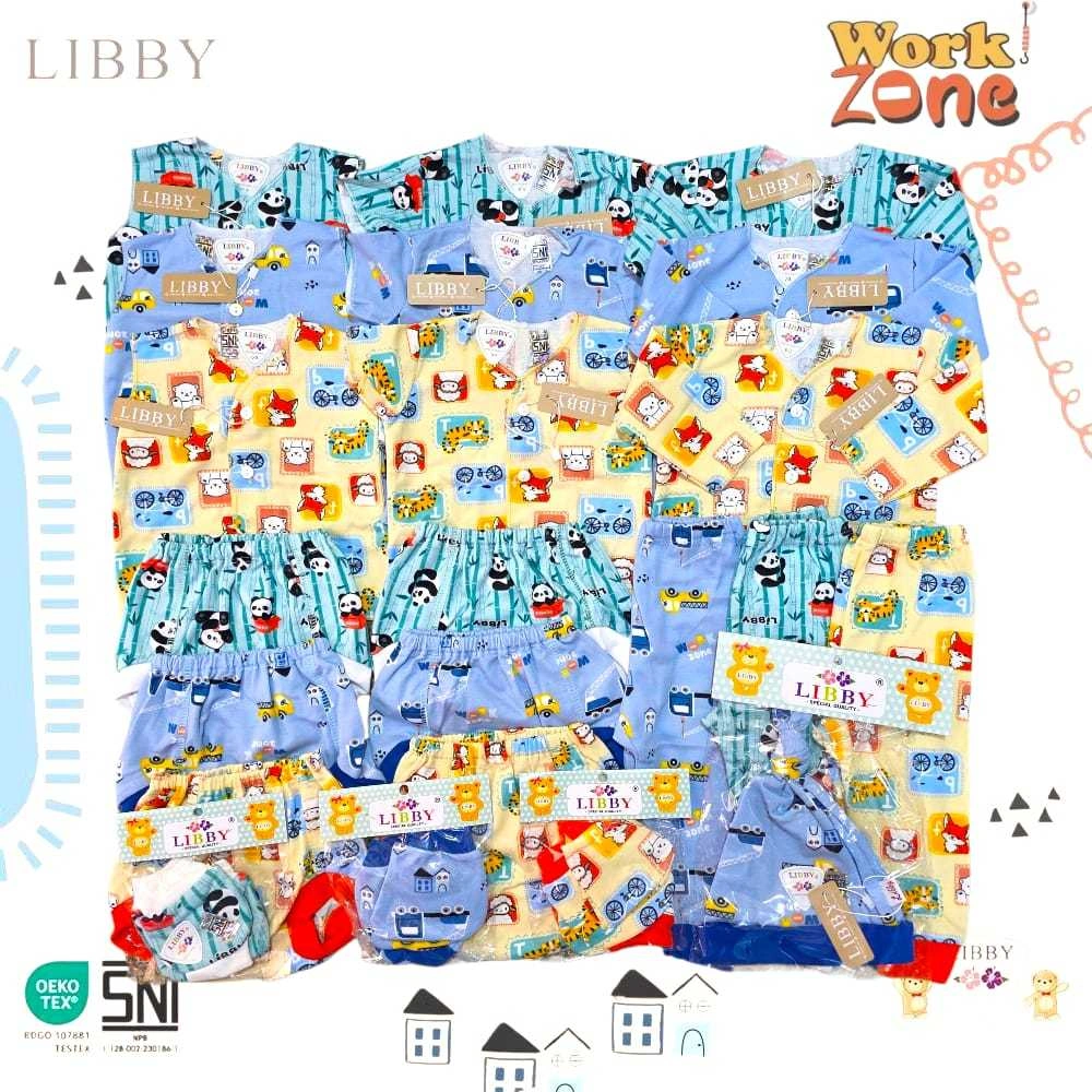 LIBBY Paket Lengkap Baju Bayi 0-6 Bln Original LIBBY / Miyo / Velvet MOTIF TERBARU (Isi 31 Pcs)